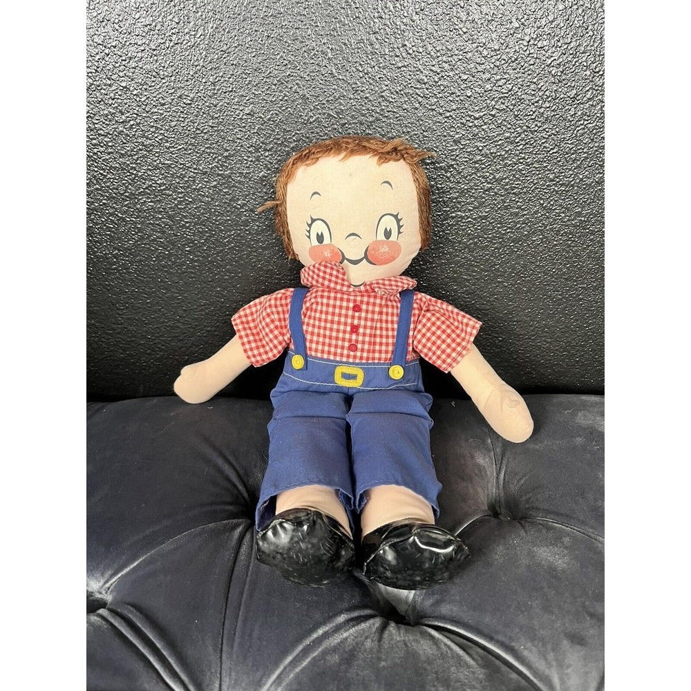 Vintage 16" Cloth Campbell Kid Doll In Original Outfit